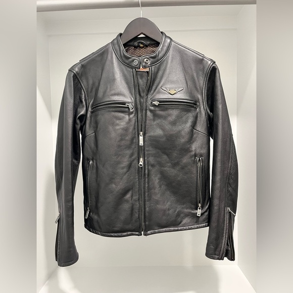 Harley Davidson black leather riding jacket women’s size extra small - Picture 3 of 14